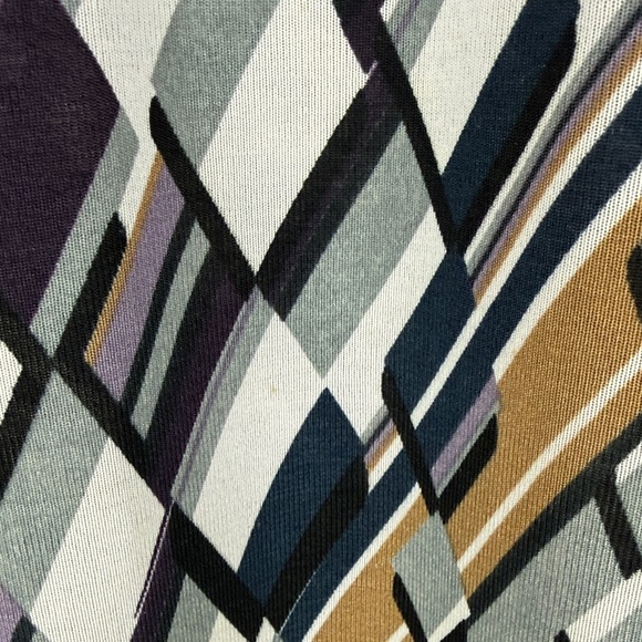 Glam & Fame Multicoloured Geometric Print Abstract Design Long Sleeve XL Top - Picture 8 of 11